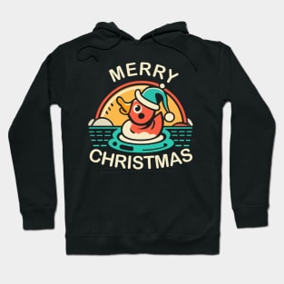 Funny Santa Duck Merry Christmas Hoodie